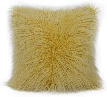 Cute Nordic Plush Pillowcase Wool Faux Fur Cushions ins Sofa Furry Long Hair Cushion Princess Pillow Bed Sofa Decor (11,40cm CushionwithCore)