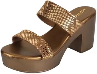 Metro Women's Wedge Heel Sandals With Double Straps