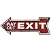 Produktbild Dadeldo Living & Lifestyle Blechschild Pfeil Exit Way Out Design Metall 14x40cm rot-creme Retro Nostalgie Sprüche Reklame