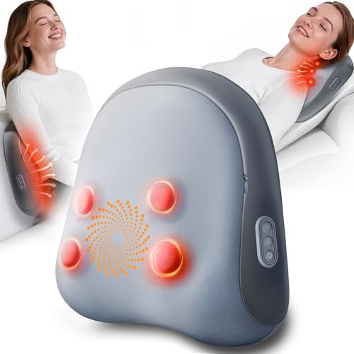 JZBRAIN Back Massager for Pain Relief Deep Tissue Lower Back Massager with Heat - Corded Design to Lower Back Comfort, Relaxation Device for Home Office Use