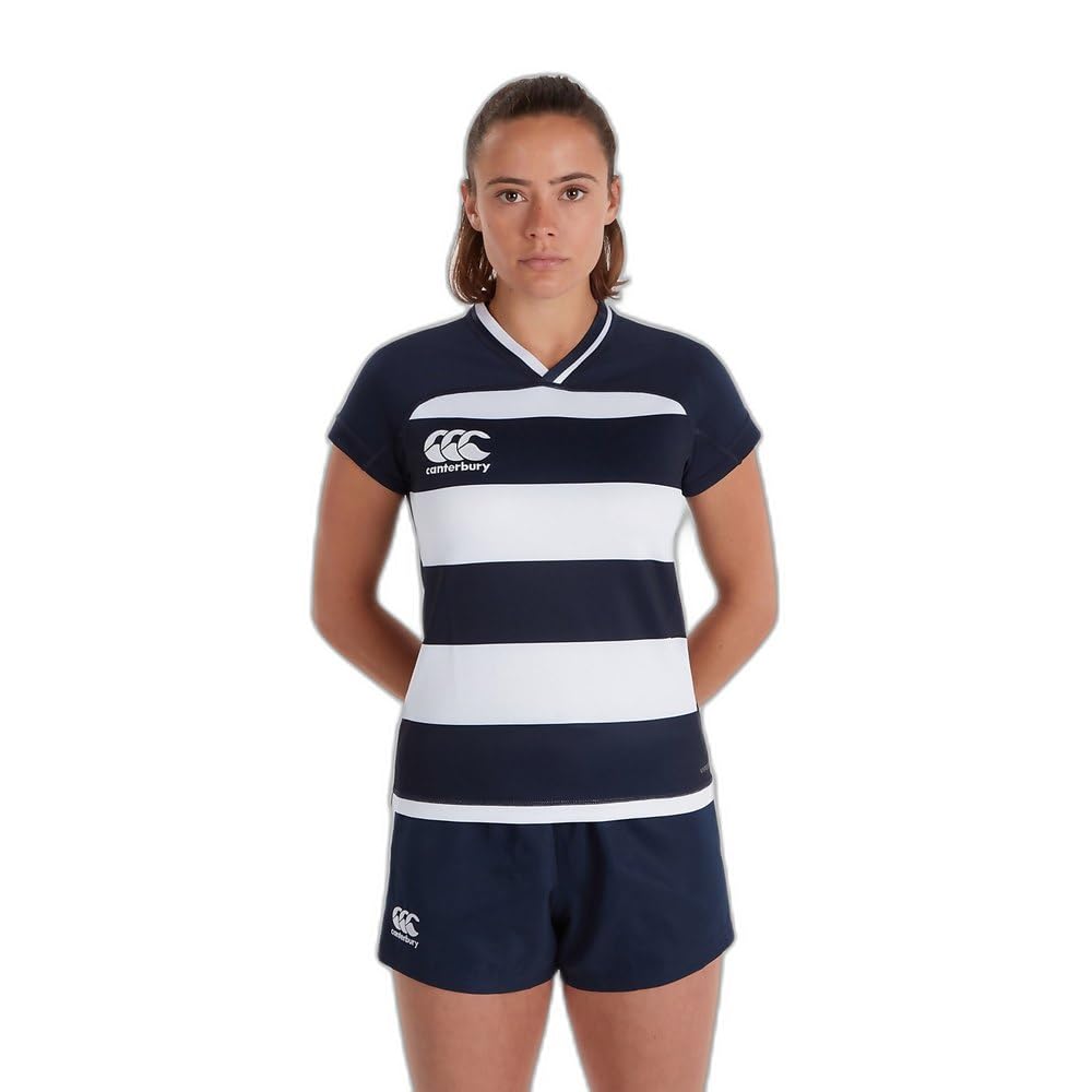 Canterbury Donna Maglia da Rugby Vapodri Evader Hooped