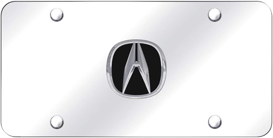 Au-TOMOTIVE GOLD Compatible for Acura Chrome Logo on Chrome License Plate