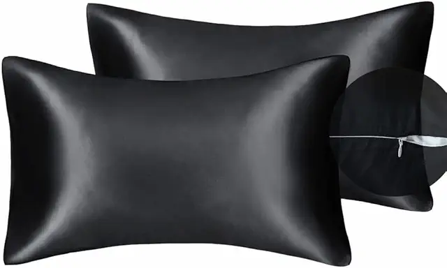 Federa in Raso per Capelli e Pelle - Nero, 50x75cm, Setosa e Antirughe