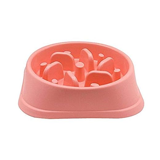 Qingjinsd Alimentador de Comida para Mascotas Slow Feed Bowl Dog Cat Mascota Slow Down Comer Comedero Interactive Feed Bowl Previene El Hinchamiento Y La Canesidad (Color : Pink)