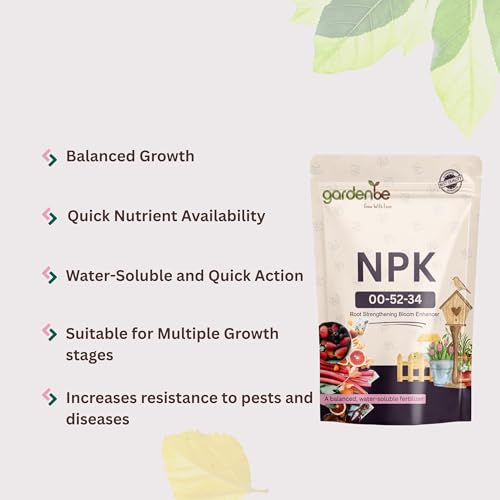 Image of NPK 00-52-34 Water Soluble Fertilizer (Pack of 950GM) High Phosphorus Root Booster & Bloom Enhancer | Improves Flowering, Bud Formation & Fruit Setting