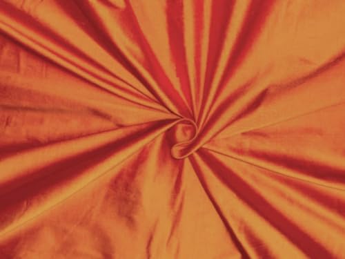 Soie Dupioni orange rose tissu idéal pour mariages et cérémonies