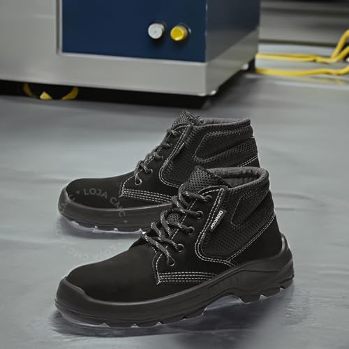 BOTA DE SEGURANÇA BRACOL BAE 4045BAE4400LL BICO PVC COURO NOBUCK PRETO C.A 40872 Tamanho:41