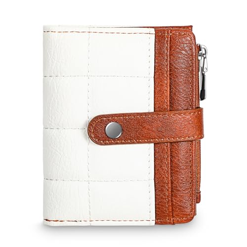 Slim RFID Blocking Leather Wallet for Women - Bifold Credit Card Holder with Zipper Coin Pocket & ID Window, Compact Travel Purse for Ladies, Multi-Card Organizer Clutch2
