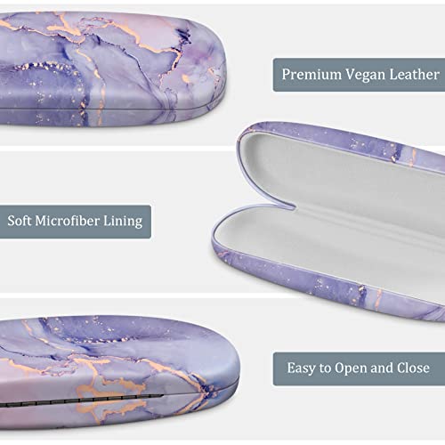 Image of FINTIE Hard Shell Eyeglasses Case, Portable Protective Glasses Cover Eyeglass Holder Box with Cleaning Cloth for Men Women