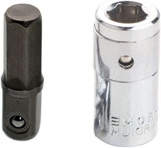 1/4 Square Drive to 1/4 Hex Shank Impact Socket+1/4 Drill Socket Adapter Conversion for Impact Ratchet Wrench, Screwdriver Bits