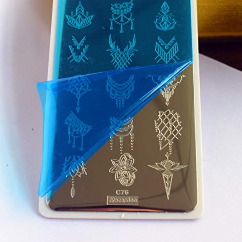 5Pcs Love Heart Flowers Nail Art Stamp Template Valentine Nail Art Stamping Plate Geometric Pattern Manicure Image Plates Festival New Year Nails Stencil #TOP3