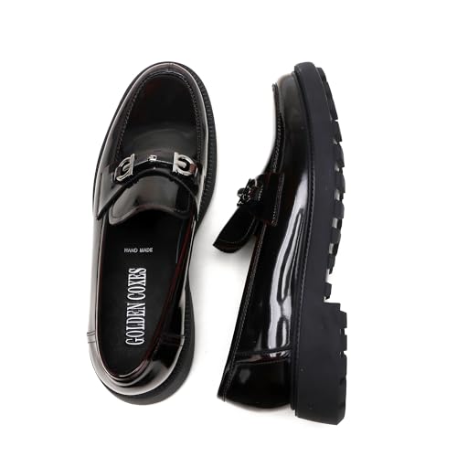 Men's Luxury Genuine Leather Dress Loafers Shoes, Casual Formal Buckle Slip on Loafers Moc-Toe Business Dress Shoes Party Wedding Slip-on Loafer for Mens4