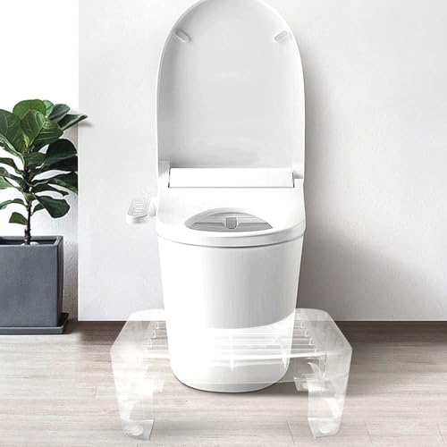Tabouret de toilette robuste en plastique transparent avec surface antidérapante - 2