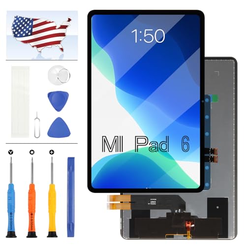 A-MIND Screen Replacement for Xiaomi Mi Pad 6 LCD Screen LCD for Xiaomi Mi Pad 6 Pro Display Touch Screen Digitizer Assembly Repair Kit with Tools(Black)