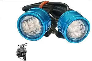 Blue colour 6 Led Strobe Light for Bike | Warning Emergency Police Light | Motorcycle Strobe Light | Compatible with TVS Jupiter