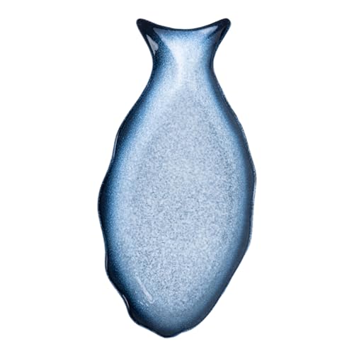 Toyvian Assiette à Poisson en Céramique 30 Cm Bleu, Plat De Poisson Vapeur Élégant, Service La Cuisine Maison Et Restaurant, Vaisselle Originale pour Fruits De Mer Et Apéritifs