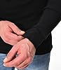 Comfneat Men's 2-Pack Long Sleeve Shirts Cotton Undershirts (Black 2-Pack, XXL) #3