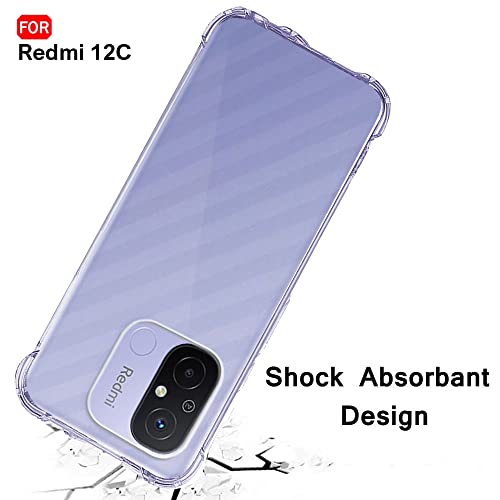 Image of TheGiftKart Crystal Clear Back Cover Case for Mi Redmi 12C | Shockproof Soft TPU Case | Cushioned Edges for Ultimate Protection Back Cover Case (TPU, Transparent)