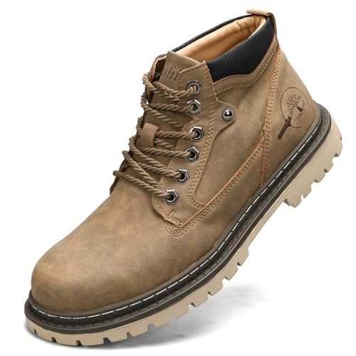 Shaire Men's Leather Chukka Boots | Lace-Up Ankle Boots for Men | Casual Comfort Boots