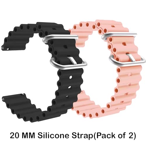 Image of ADAMO 20mm Watch Strap Combo Compatible for Bip U Pro /GTS /BIP 3 Pro /Icon Buzz and All 20mm Wristwatch and smartwatches