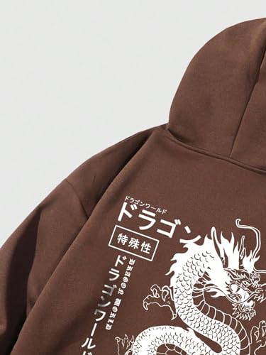 SHENHE Men's Hoodie Sweatshirt Graphic Letter Casual Long Sleeve Drawstring Pullover Oversized Sweatshirt3