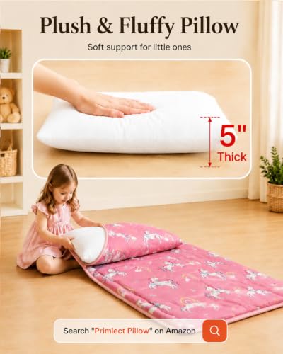 Image of Primlect Toddler Nap Mat with Pillow, Thickened Extra Large Sleeping Bag