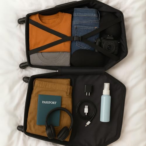 Coffin Suitcase 26.5 Inch Gothic Luggage Black Hard Shell Spinner Carry On with Lock | Unique Horror Casket Travel Case Trolley Bag with Wheels for Halloween, Cosplay, Conventions, Airport Trips 7