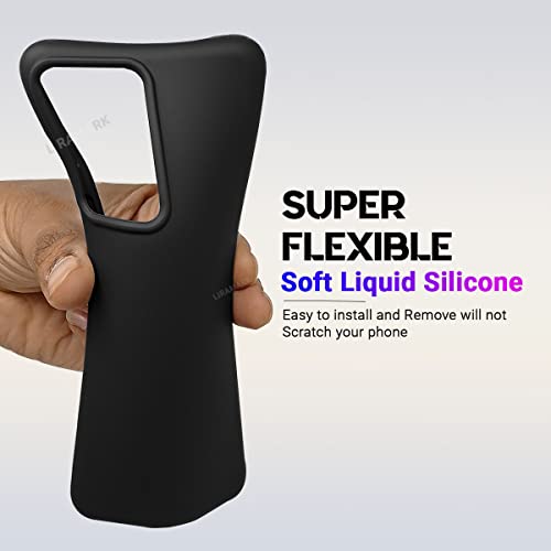 Image of LIRAMARK Liquid Silicone Soft Back Cover Case for OnePlus Nord CE 2 5G / 1+Nord CE 2 5G (Black)