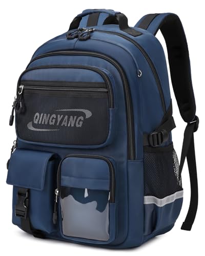 Amythe Mochilas Escolares para Niños Adolescentes, Mochila Instituto Ergonomica para Chico 10 22 Años, Mochila Niño Grande Impermeable Ligera, Colegio Viajes Vuelta al Cole, Azul