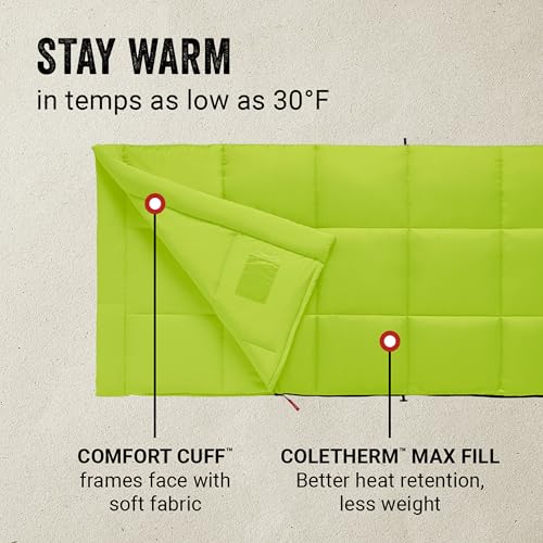 Coleman Kompact Sleeping Bag, Cool-Weather Adult, 20°F/30°F/40°F - image 3