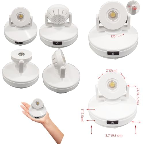 GELISURE Projecteur LED Portable, 500W 8000 Lumens 130 LED, Projecteur Rechargeable Sans Fil, Lampe De Travail à Batterie LED Avec Télécommande, Chargement USB, 4 Modes De Lumière De Travai