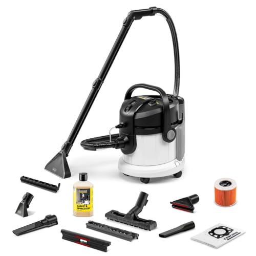 Kärcher Waschsauger SE 4 Plus, 2-in-1-Sprühsaugschlauch, Frischwassertank: 4 l, Schmutzwassertank:...