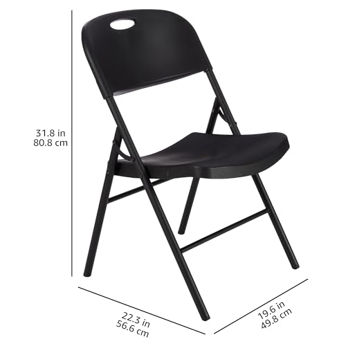 Amazon Basics AMZ-80594B-2 Foldable Portable Sturdy Folding Plastic Chair thumb #2