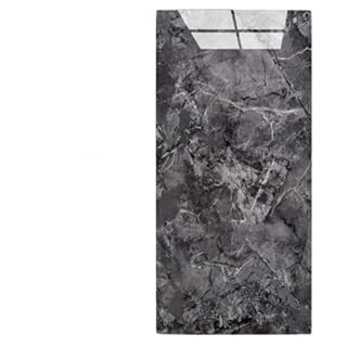 10Pcs Marble Tile Stickers,60 x 30cm Self Adhesive Wall Tiles,Stick On Tiles for Bathroom,Decorative Waterproof Self Adhesive Tile for Walls Bathroom/Kitchen/Living Room/Bedroom(Dark Grey)