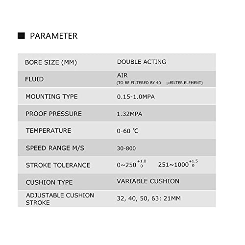 Cylindres pneumatiques SC80 haute performance avec piston double effet