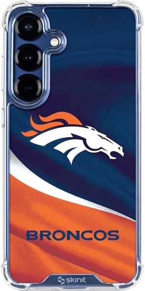 Skinit Clear Phone Case Compatible with Galaxy S25 Plus - Officially Licensed NFL Denver Broncos Retro Logo Design