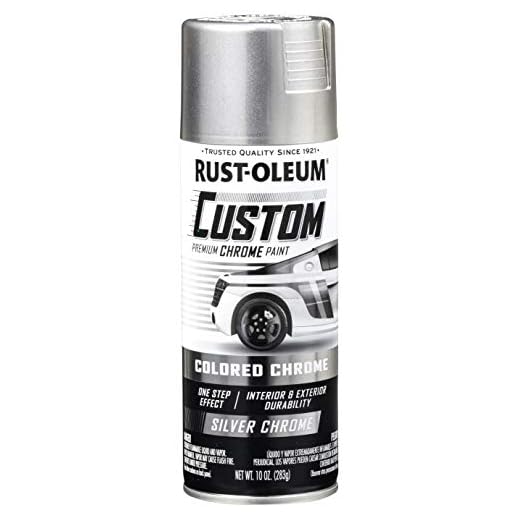 Rust-Oleum 340558 Automotive Custom Chrome Spray Paint, 10 oz, Silver