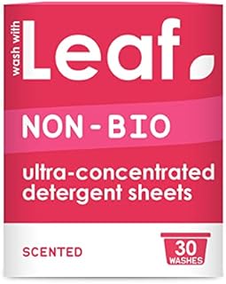 Leaf Non-Bio Scented Laundry Detergent Sheets | Ultra Concentrated Detergent Strips | Plastic Free, Zero Waste, No Mess | Easier Alternative to Capsules, Pods & Liquid Washing Detergents | 30 Washes