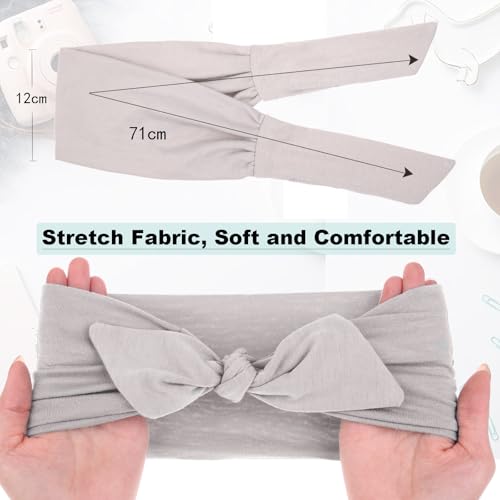 Image of 6 Pieces Adjustable Stretchy Headbands for Women, African Turbans Sweat-Absorbing Non Slip Sport Headband Soft Twist Knotted for Daily Life Yoga Workout