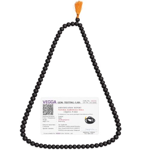 Image of Karungali Mala Original | karungali malai original certified | karungali malai original with lab certificate| 8 mm beads | ebony wood