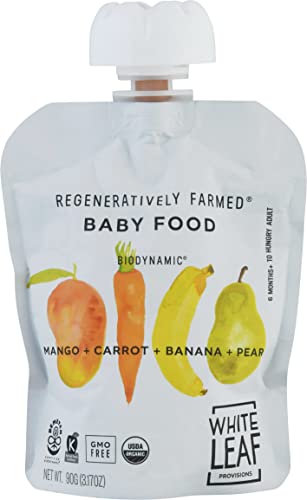 White Leaf Provisions, Baby Food Mango Carrot Banana Pear Organic...