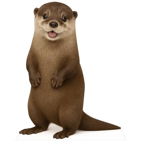Image of Otter 4FT Life Size Cardboard Cutout, Fun Animal Standup, 1 PC | Cardboard Otter Cutout, 4FT Life Size Standup, for Event Decoration, Birthday Party, Photo Booth, Animal Theme & Fun Props