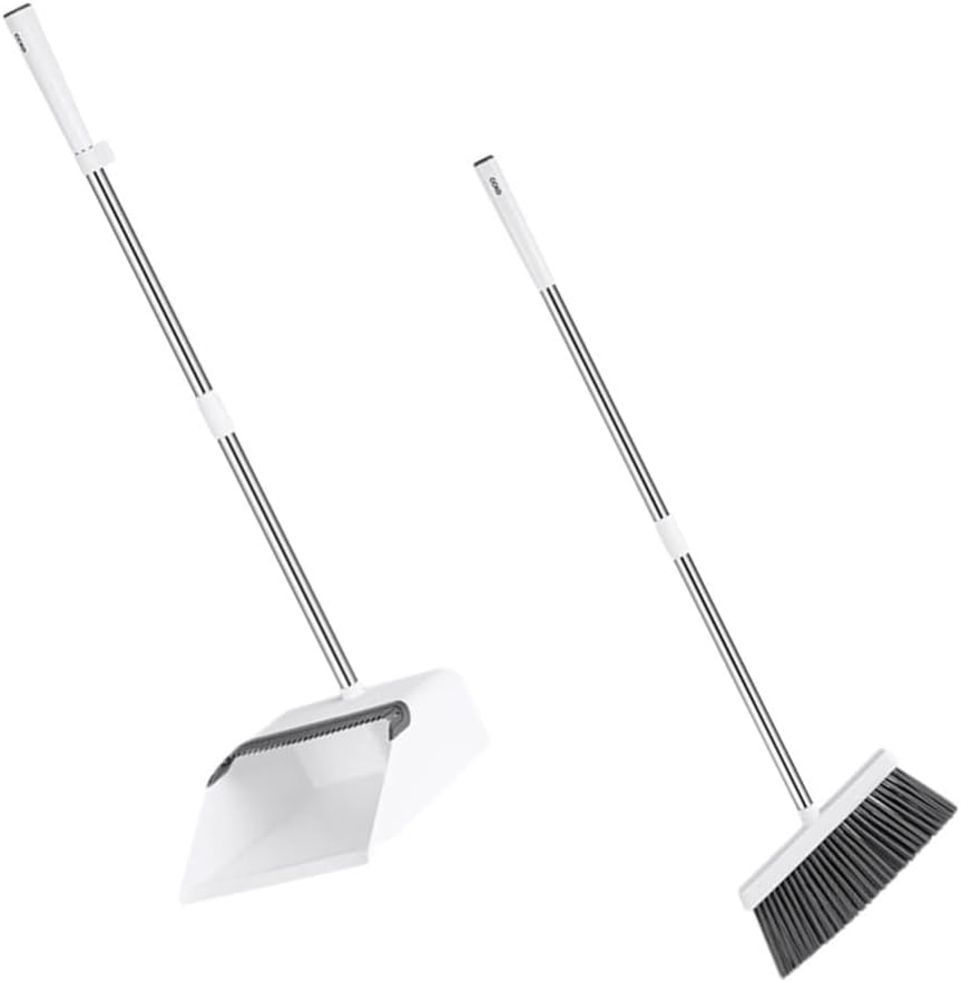 Zerodeko 1set Dustpan and Broom Set Handle for Comfortable Floor Cleaning Home Cleaning Device for Household Use Compact Storage Easy to Use for Daily Cleanup