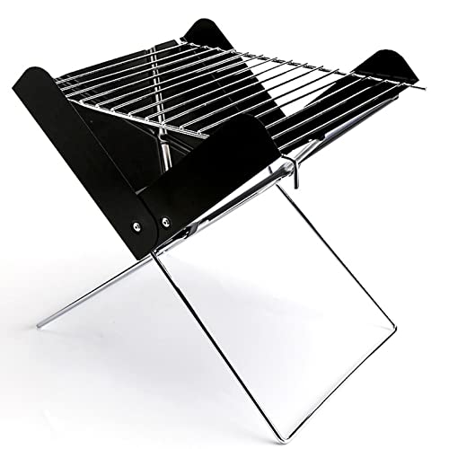 Tragbar Grill Holzkohlegrill BBQ Flach Zusammenklappbarer Kohle-Grill...