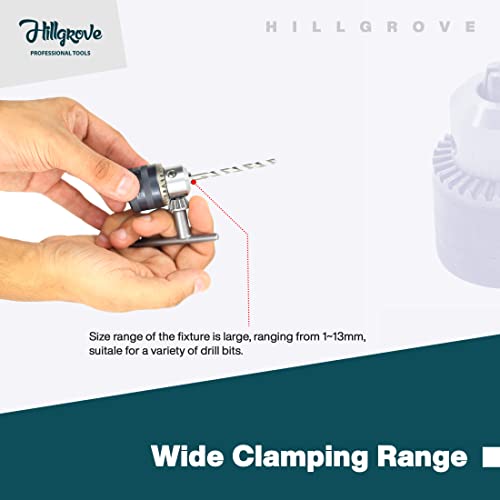Image of Hillgrove HGCM121M1 26mm Hammer Impact Drill Machine Forward /Reverse Rotation with Drill Chunk(13mm),5 Pcs Hand Tools and HSS Drill Bits for Making Holes in Metal /Wood /Concrete Hammer Drill (1200W)