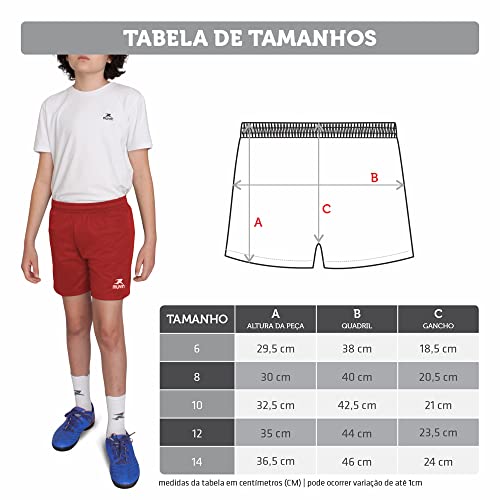 Short Esportivo Curto Muvin – Infantil – Calção Esportivo – Bermuda Futebol - Tecnologia Dry – Volei