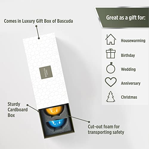 Bascuda Decorative Bowl Set Of 6 With Gift Box - Handmade 3.15''- 8Cm Decorative Bowls For Home Decor, Office Decor, Multicolor, Dipping, Finger, Small Serving Bowls - 3.15 Inch Bowls (Tulip Style) #TOP2