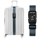 【Sangle Valise TSA】Nos sangle valise Travel Inspira sont équipées d’un verrou 007 approuvé par la TSA, facilitant les contrôles douaniers rapides. Le verrou est en plastique ABS résistant, et la sangle bagage en nylon haute densité anti-déchirure, durable pour les voyages.