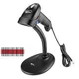 NetumScan Handheld USB 1D Barcode Scanner with Stand, Wired CCD Bar Code Reader for POS System Sensing, Store, Supermarket, Warehouse
