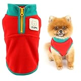 Parfait pour les petites races : conçu pour les chiens de très petite taille tels que les chihuahuas, Yorkshire Terrier, maltais, caniche jouet et chiots, ce pull en polaire offre un ajustement sûr et léger